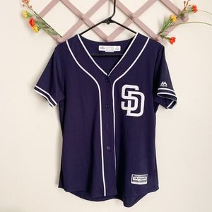 Padres Majestic Cool Base Jersey Youth - Youth L / Ladies S